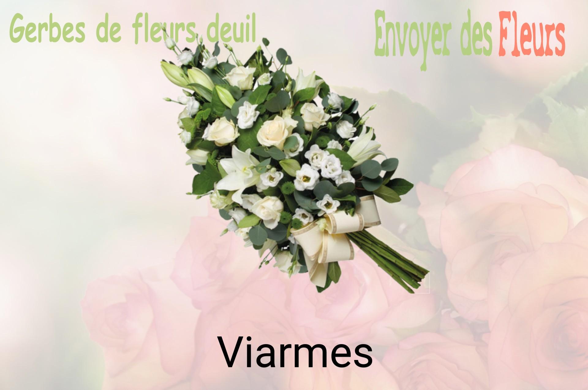 Gerbe de fleurs de deuil livrée à Viarmes